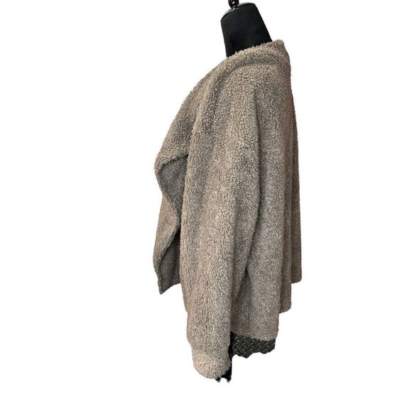 NWT EXPRESS Womens Medium Cozy Sherpa Flyaway Jacket Beige Brown sz L - Picture 5 of 10